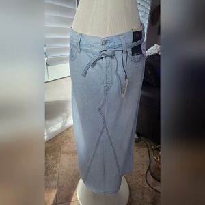 Levi Light Blue Denim Maxi Skirt 29
